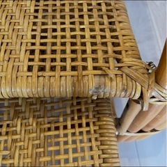 ラタン　リクライニングチェアの画像