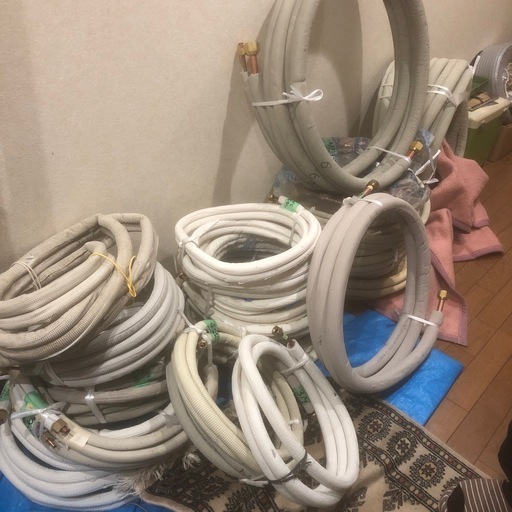 エアコン配管セット フレアナット付  新品と中古。バラ売り無し