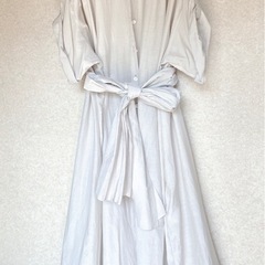 エストネーション SACRA サクラ 3WAY コットンシルク  ロングシャツワンピース ガウン 羽織りの画像