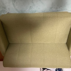 2人掛けソファー　グリーンの画像