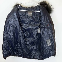 DUVETICA デュベティカ ダウンジャケット ファー 付き 40 カーキ G32-003 D90-201 レディースの画像