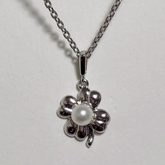MIKIMOTO ミキモト 本真珠 ネックレス ベビーパール クローバー 四葉の画像