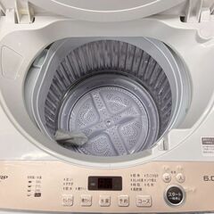 SHARP 洗濯機 ES-GE6F-T 6kg 2022年製 の画像