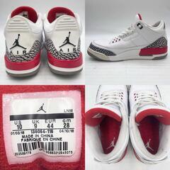 ナイキ エアジョーダン3 レトロ ホール オブ フェイム AIR JORDAN 3 RETRO Hall Of Fame 28cm KATRINA WHITE 136064-116 メンズ NIKE カトリーナの画像