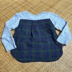 アプレレクール コンビトレーナー 80 グレー×チェックの画像