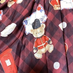 海外ブランド ロリィタ 熊柄熊耳フードワンピース 赤 M の画像