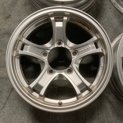 良品! weds キーラーフォース 16インチ 5.5J 6H-139.7 +22 シルバー 4本セット JB23 JB64 ジムニー KEELER FORCE ウェッズ の画像