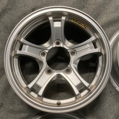 良品! weds キーラーフォース 16インチ 5.5J 6H-139.7 +22 シルバー 4本セット JB23 JB64 ジムニー KEELER FORCE ウェッズ の画像