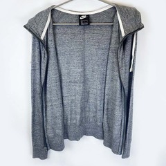 ナイキ ジム ヴィンテージ フーディ フルジップフード付ジャケット L グレー 883730-091 レディース NIKEの画像