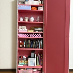 全身鏡付き本棚の画像