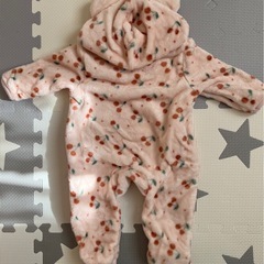 フリース　カバーオール　フード付き
の画像