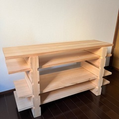 kumimoku テレビラック　テレビ台　天然木ラック　収納棚 　　の画像