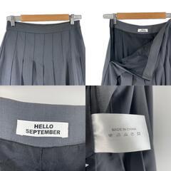 Hello September ハローセプテンバー 無地 秋冬 AW ロングスカート グレー レディース【古着】【中古】の画像
