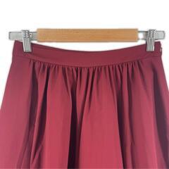 BLUE DE BRESSE ブルードブレス 無地 オールシーズン クロップドパンツ ポリエステル ワインレッド レディース 38【古着】【中古】の画像