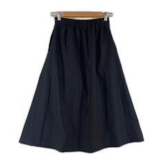 Saison de Papillon セゾンドパピヨン 無地 春夏 SS ロングスカート ポリエステル ブラック レディース M【古着】【中古】の画像