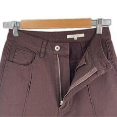 美品 Cadune カデュネ 無地 オールシーズン デニムパンツ コットンデニム ブラウン レディース 36 カーゴパンツ【古着】【中古】の画像