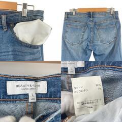 BEAUTY&YOUTH UNITED ARROWS ビューティアンドユースユナイテッドアローズ 無地 オールシーズン スキニーデニム コットンデニム ブルー メンズ L【古着】【中古】の画像