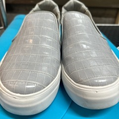 グレー型押し厚底シューズ23.５㎝の画像