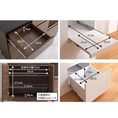 【美品】120cm キッチンカウンターの画像