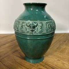 高岡銅器 花入れ 花器 花瓶 水盤 木箱入りの画像