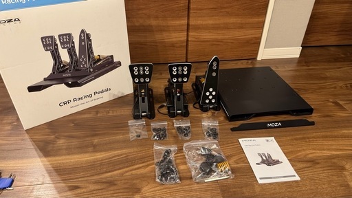 美品】MOZA CRP ペダル 3ペダル ロードセル SimRacing ハンコン (も