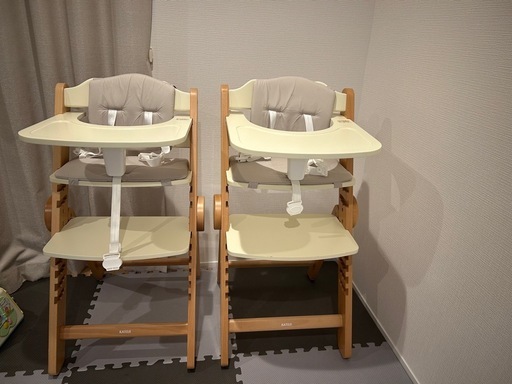 KATOJI ハイチェア 2脚セット KATOJI ベビーハイチェア 2脚セット