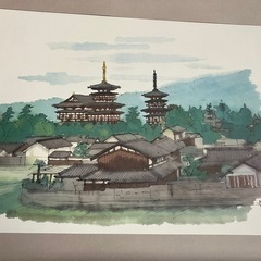 平山郁夫★素描集★遥かなる旅★25枚揃★箱付★未使用の画像