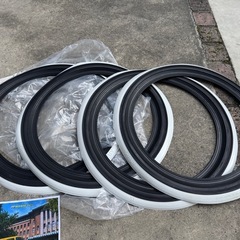 MOONEYES 15インチ ホワイトリボン スキニータイプ ムーンアイズの画像