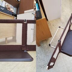日本育児 おくだけとおせんぼ Mサイズ ベビーゲート ベビーフェンス ブラウン 簡単設置 折りたたみ収納可能 メッシュ素材 ■横幅約95～140cm×奥行65cm×高さ60cm■買取帝国 朝霞店 配達可の画像