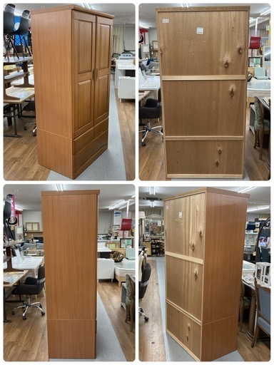 ジモティー限定価格！S134 ⭐ サンウッディ ワードローブ クローゼット セシール 幅89.7cm USED 綺麗