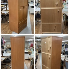 ジモティー限定価格！S134 ⭐ サンウッディ ワードローブ クローゼット セシール 幅89.7cm USED 綺麗の画像