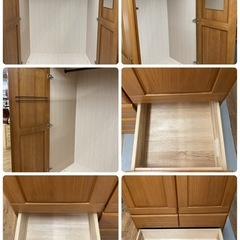 ジモティー限定価格！S134 ⭐ サンウッディ ワードローブ クローゼット セシール 幅89.7cm USED 綺麗の画像