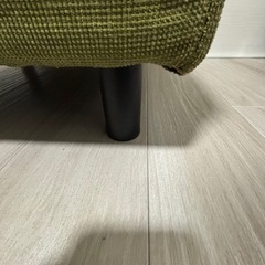 (決まりました)オットマン スツール ソファ ファブリックオリーブグリーン スクエアの画像