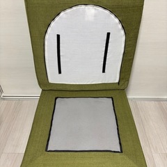 (決まりました)オットマン スツール ソファ ファブリックオリーブグリーン スクエアの画像