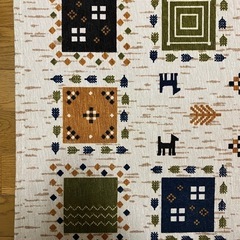 北欧風デザインのミニ絨毯の画像