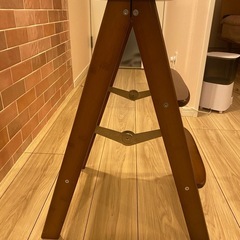 踏み台 折りたたみ 3段 ステップ台 クスノキ竹 椅子 花台 収納 軽量 コンパクト 木目調 ブラウンの画像