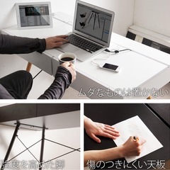 スマートデスク レイ + シェルチェア DSW ブラックセットの画像