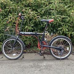 【点検/整備済】 20インチ 6段変速 折り畳み 自転車 黒の画像