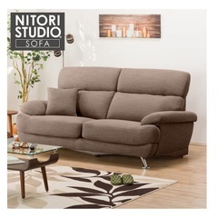 【〜12/26まで】2〜3人掛けコンパクト／ソファ／グレー／中古の画像