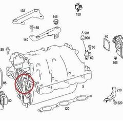 【未使用品】ベンツ M272 V6エンジン用　タンブルフラップ 対策品の画像