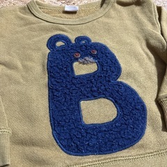 petit mine プティマイン くま B トレーナー 80の画像