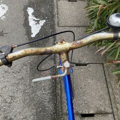 【点検/整備済】 20インチ 折り畳み 自転車 青の画像