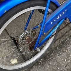 【点検/整備済】 20インチ 折り畳み 自転車 青の画像