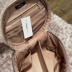 Francfranc ベロア リボン バニティポーチ L ピンク　フランフランの画像