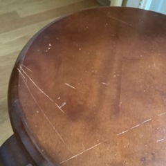 昭和レトロ 丸椅子　スツール　木製椅子　踏み台　持ち手付き　古家具の画像