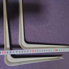 L型 L字　棚受 金具 白 2個の画像