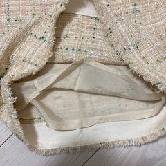 スカート　膝丈スカート　タイトスカート　ANAYI オフィスコーデ　ベージュの画像