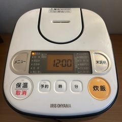 アイリスオーヤマの銘柄炊きジャー炊飯器（3合炊き）の画像