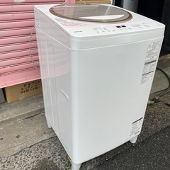 北九州市内配送無料　保証付き 東芝 TOSHIBA 全自動洗濯機 （10.0kg） マジックドラム グランホワイト AW-10SD5の画像