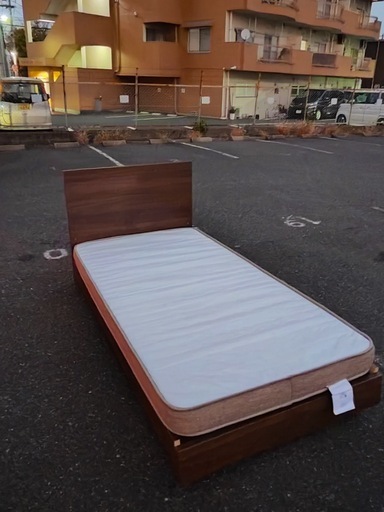 配送可能　シングルベッド　マットレスセット